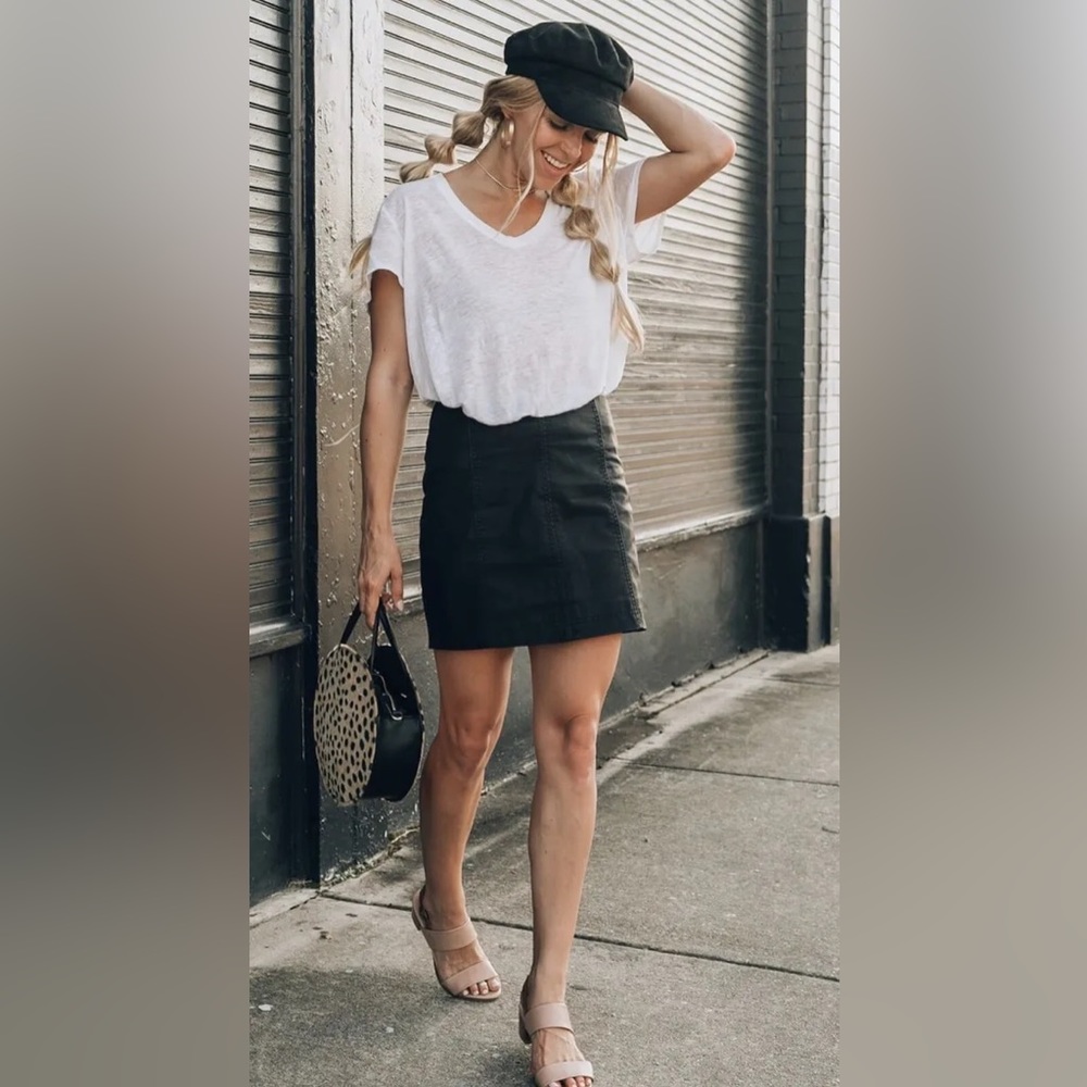 Free People Modern Femme Vegan Mini Skirt